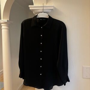 Zara Classic Black Womens Dress Shirt